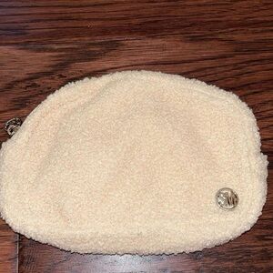 Steve Madden Cream Fluffy Belt Bag